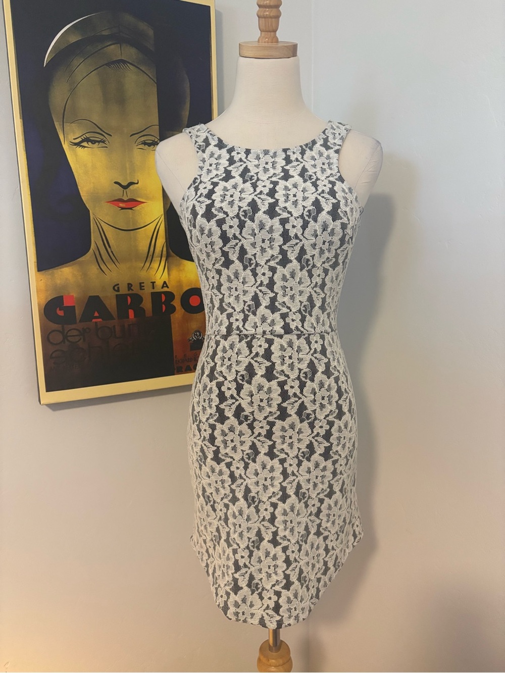 blanc Sleeveless White Lace Sheath Dress